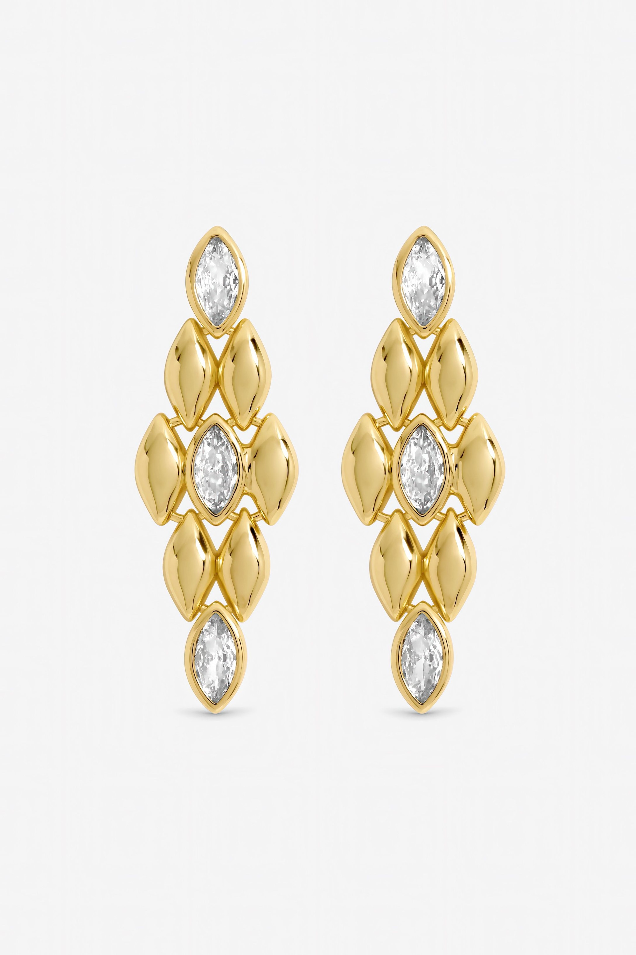 Jon Richard Gold Plated and Crystal Earrings