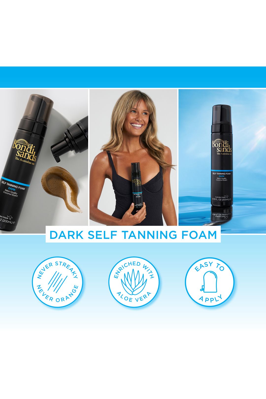 Bondi Sands Self Tanning Foam & Application Mitt Set Dark image 5