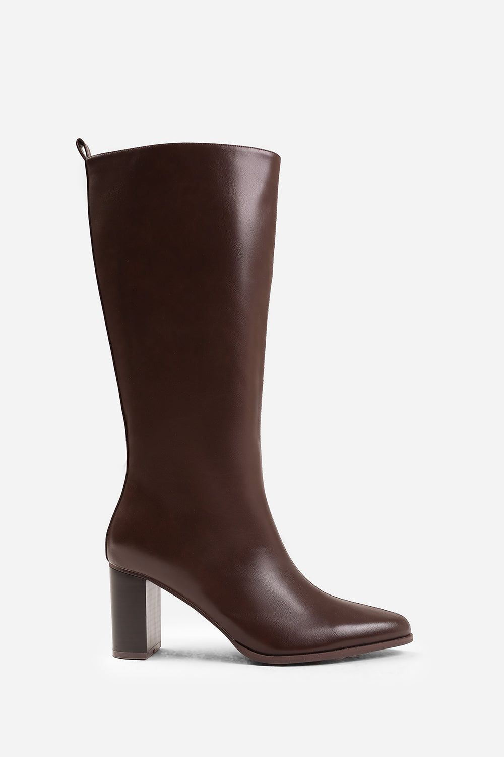 Where's That From 'Delta' Block Heel Knee High Boots With Side Zip image 2