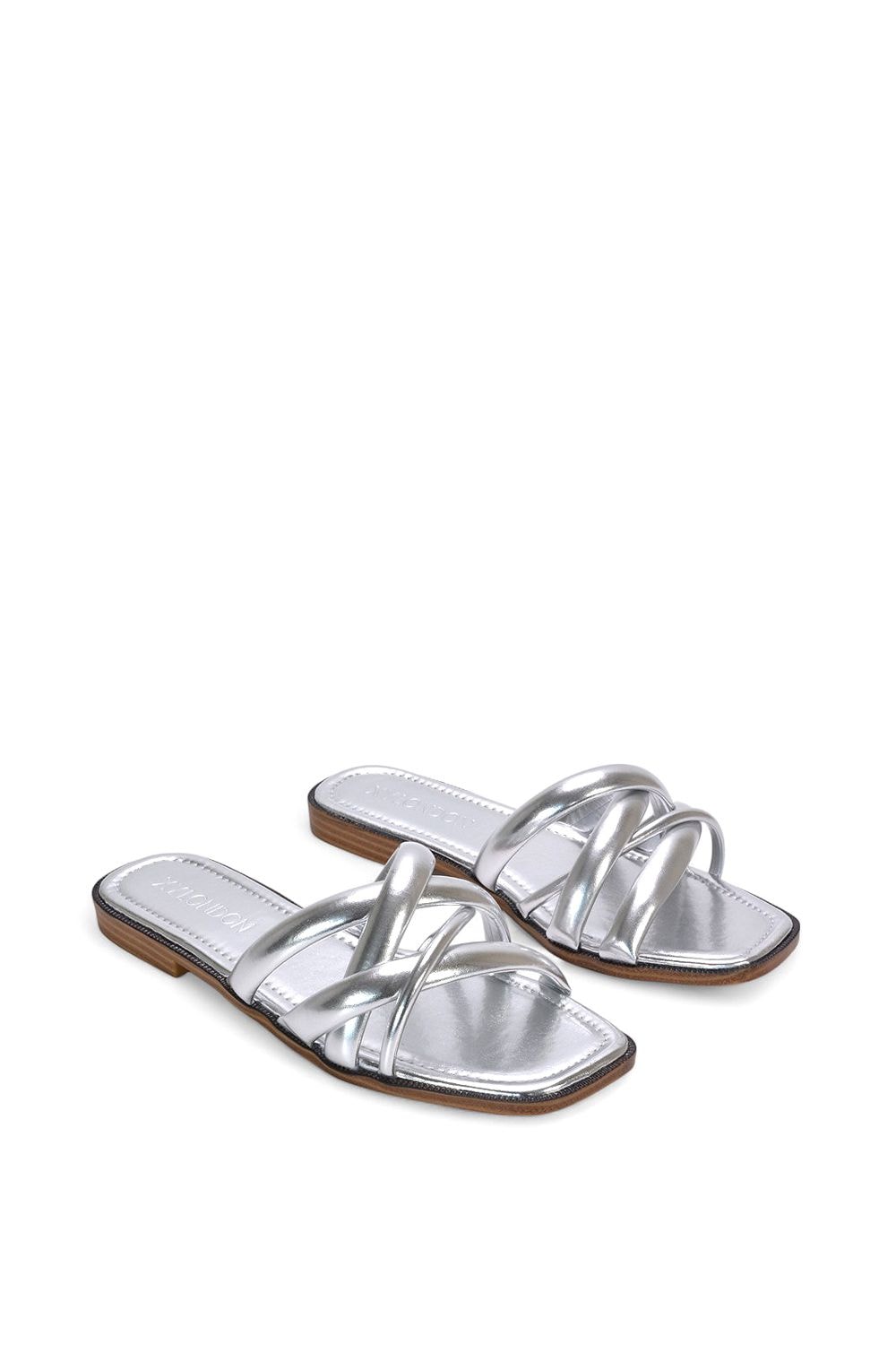 XY London 'Fiona' Strappy Flat Open Toe  Sandal Mule Sliders image 4