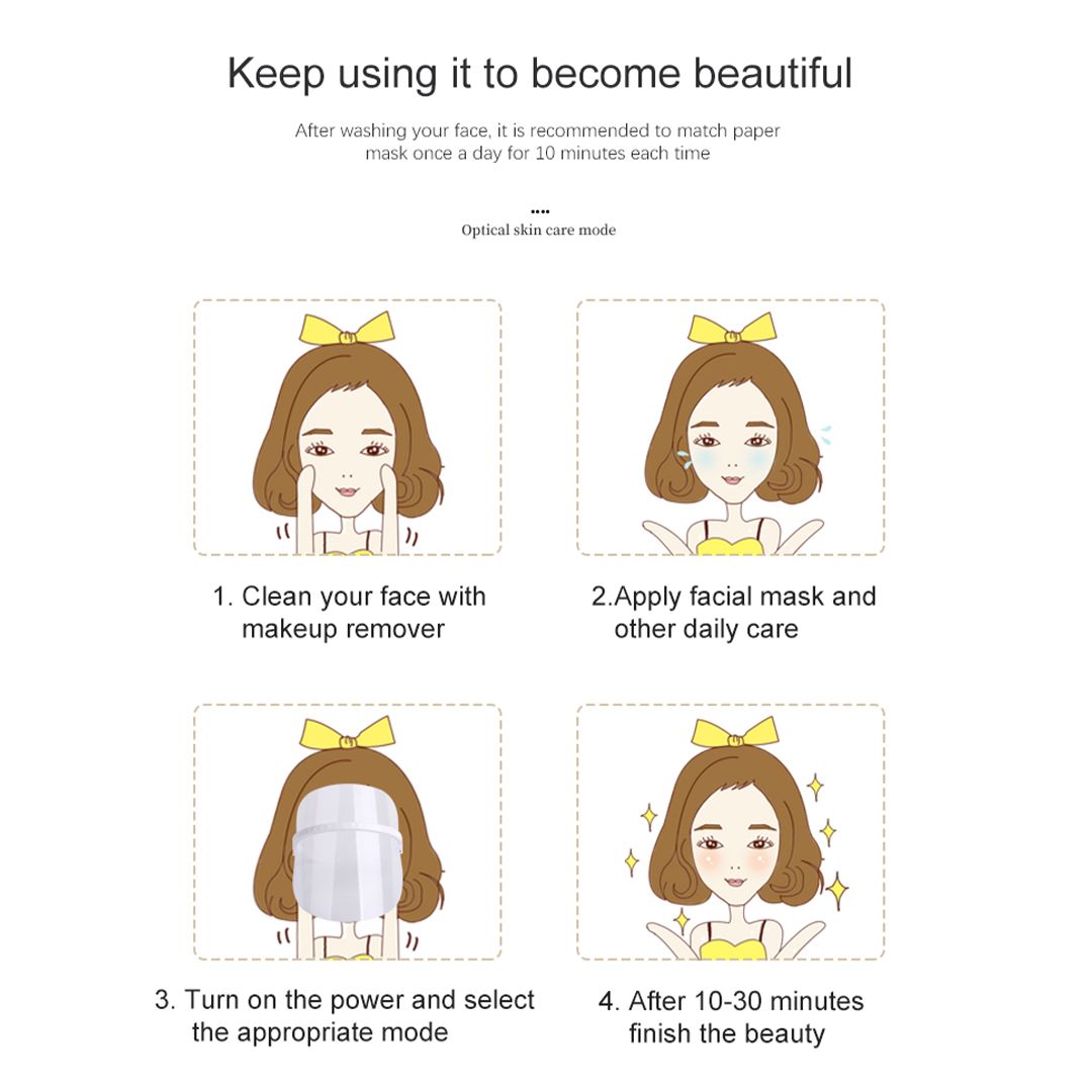 Erth Skin London Wireless 3 color Beauty LED Mask image 6