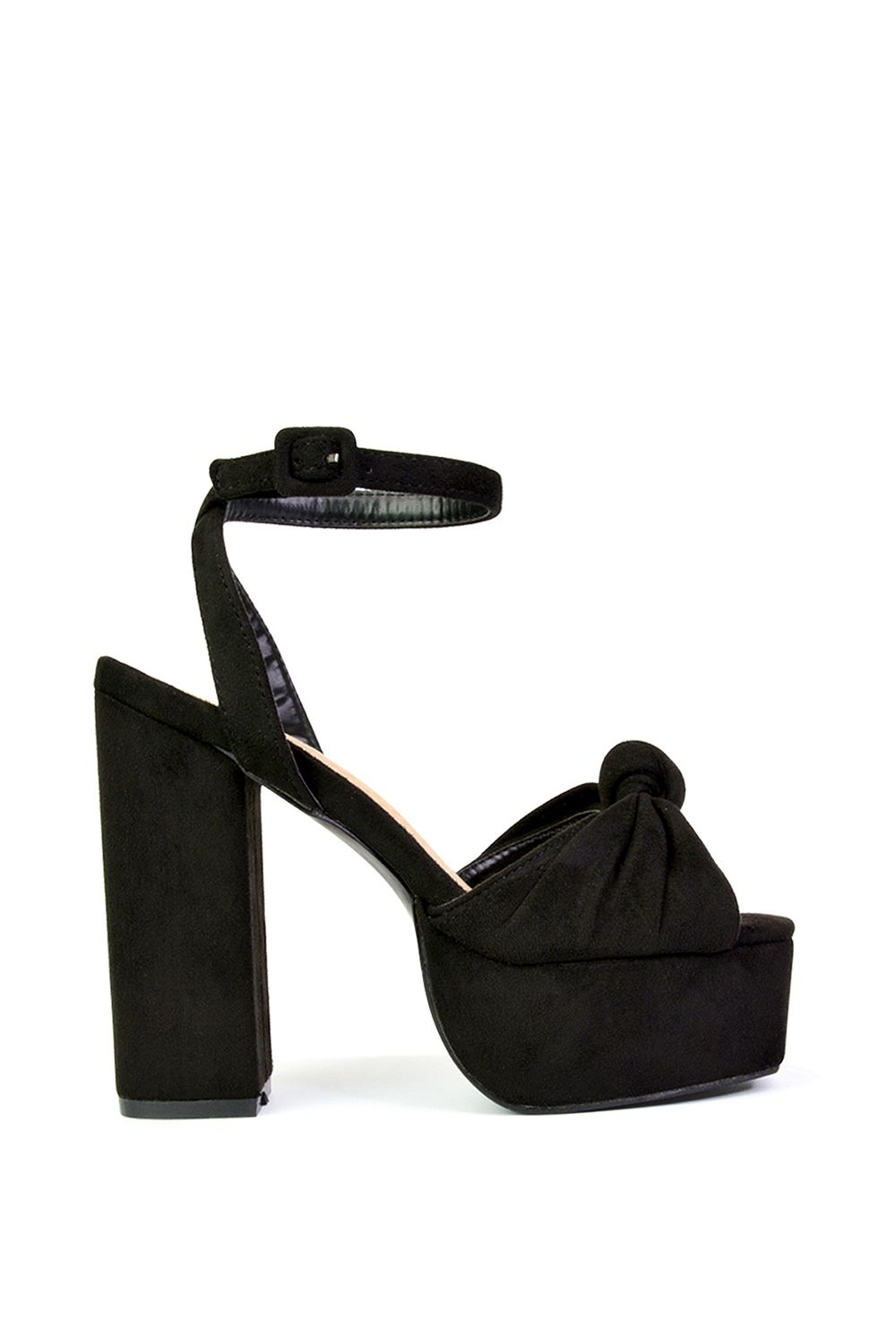XY London 'Lillian' Peep Toe Strappy Chunky Block High Heel Platform Shoes image 1