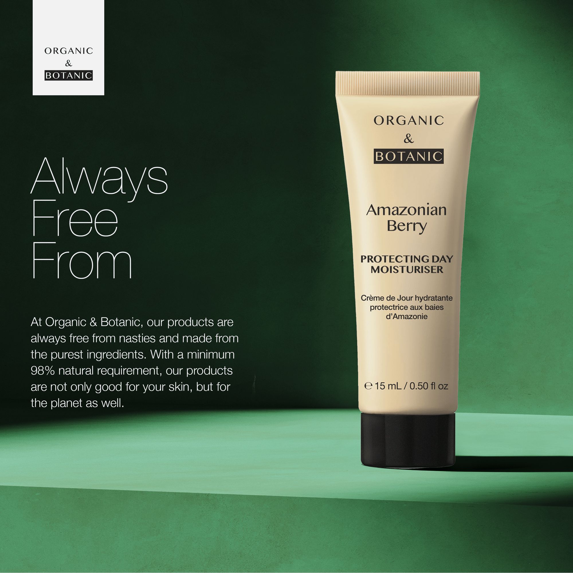 Organic & Botanic Amazonian Berry Day Moisturiser 15ml x 2 Duo Pack image 4