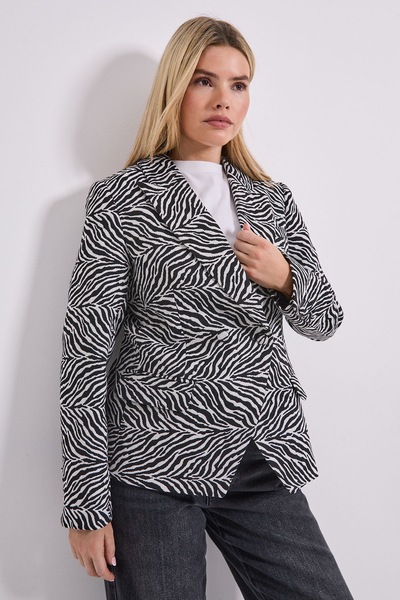 Dorothy Perkins Zebra printed Double Breasted Blazer Zebra