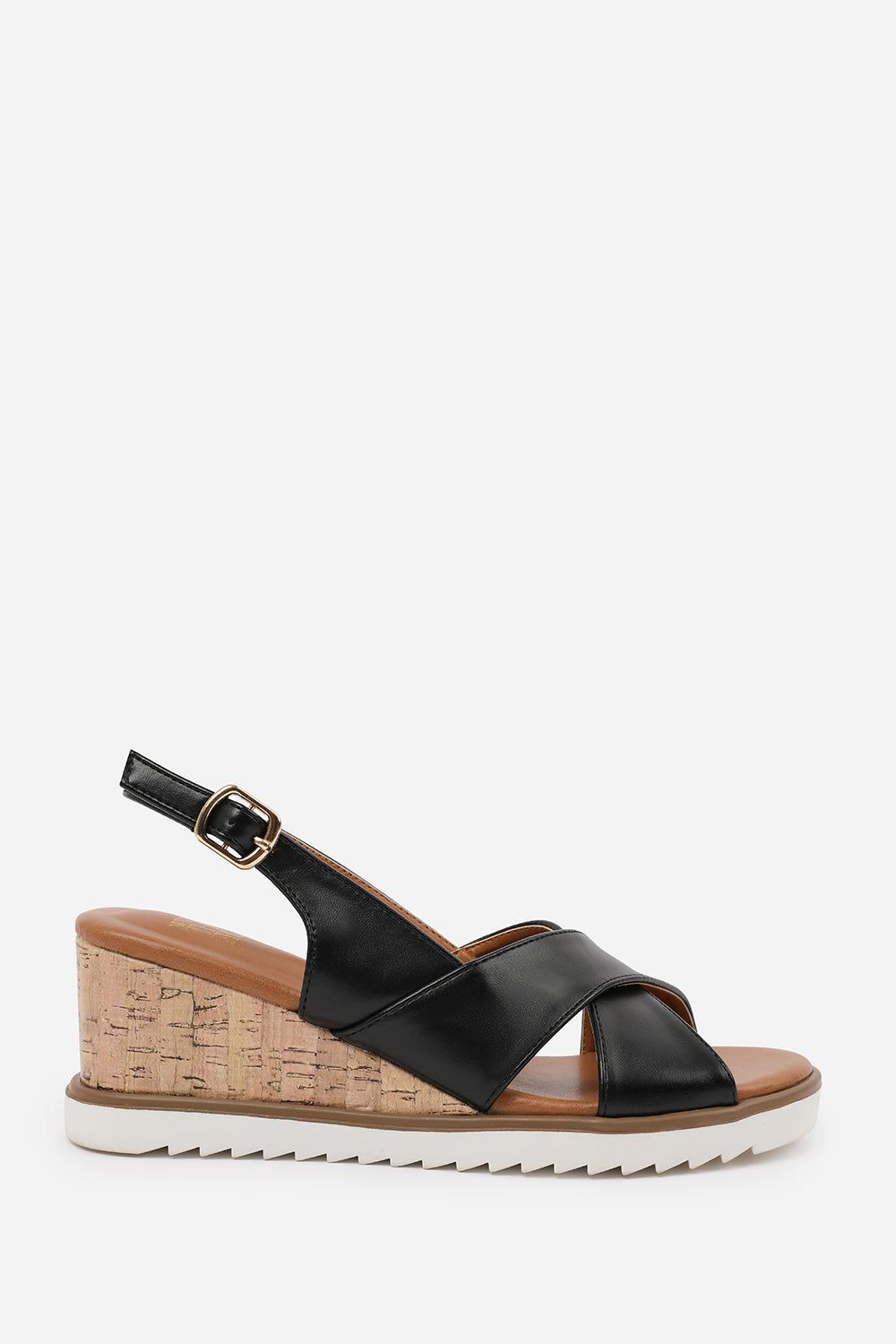 Where's That From 'Nala' Cross Over Strap Detail Wedge Shoes With Buckle Closure image 2