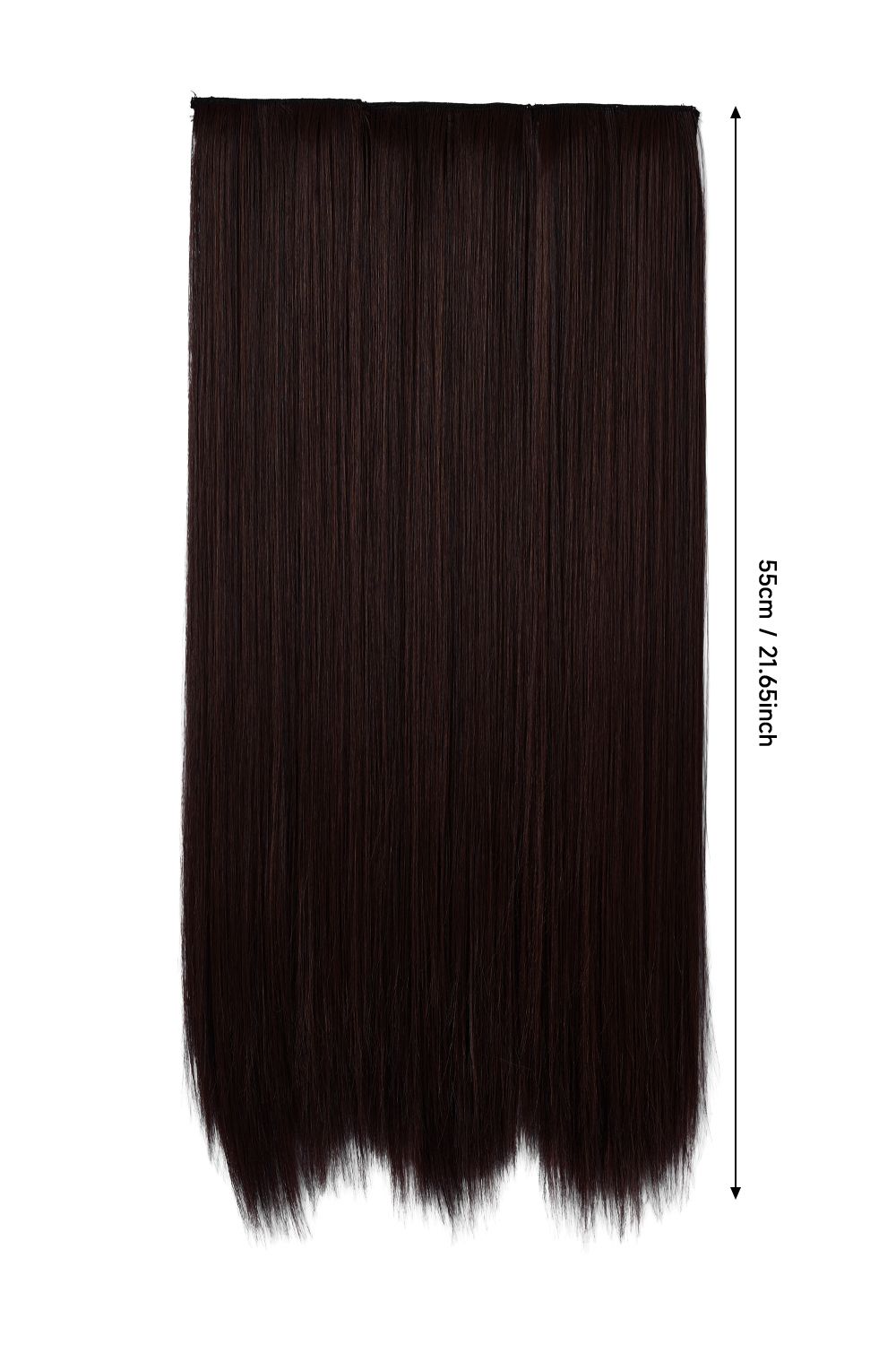 SHEONLY 3Pcs Brown Clip-In Straight Hair Extension Set image 6
