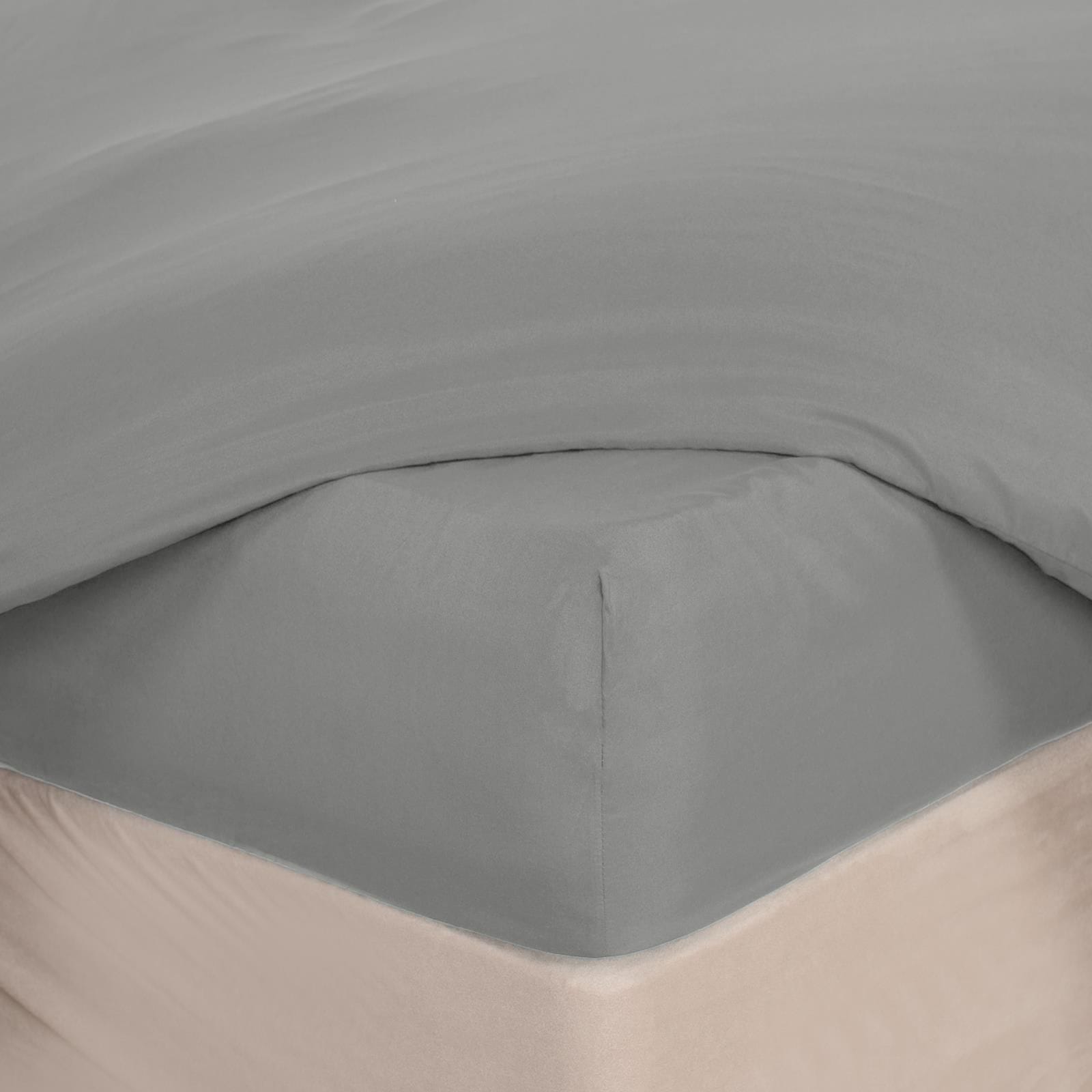 OHS Plain Bed Sheet Microfibre Deep Fitted Soft image 3