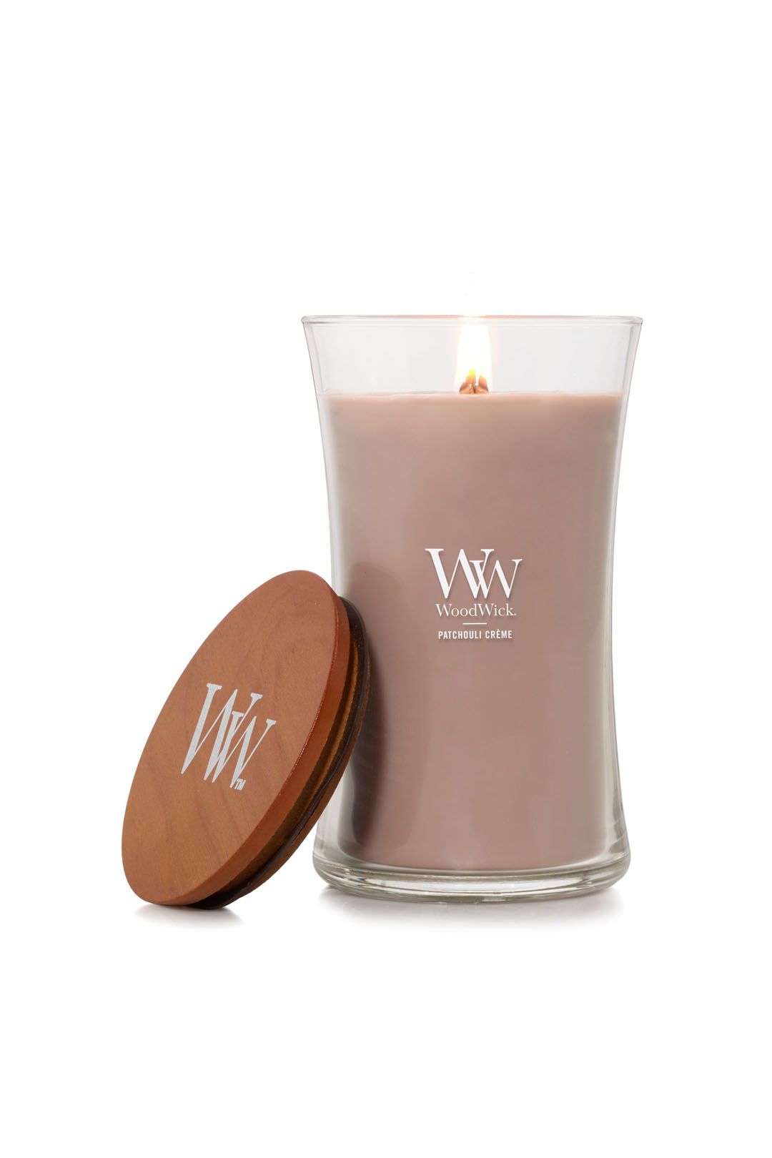 Woodwick Large Hourglass Patchouli Creme Multi image 2