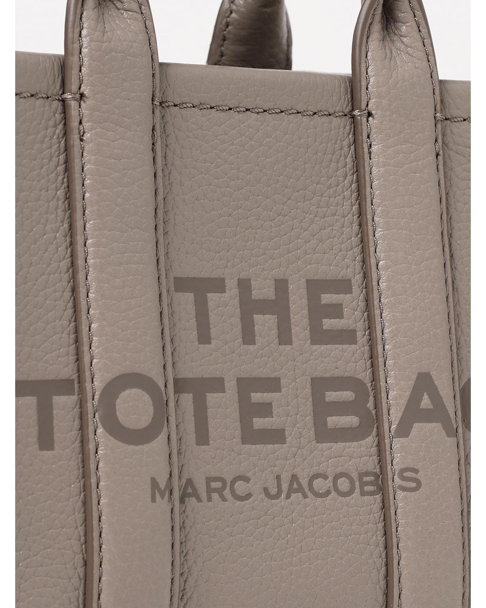 Marc Jacobs Mini Tote Bag Leather Top Zip Wo - Grey Clutch Bags image 3