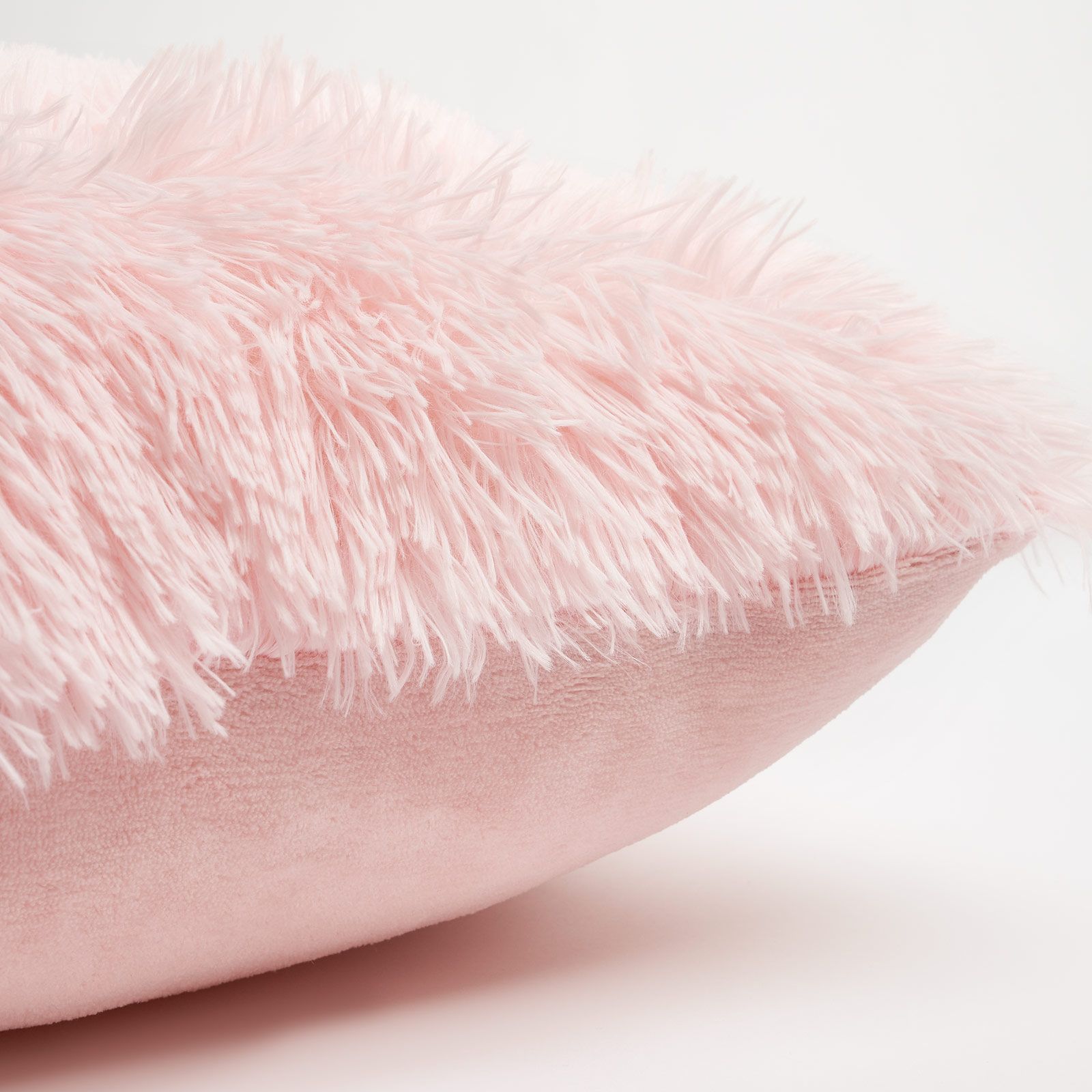 OHS Set of 2 Fluffy Shaggy Filled Cushion with Cover Square image 4