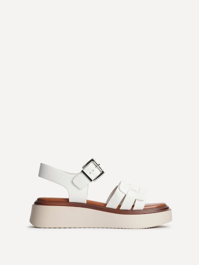 Linzi Zuri White Flatform Sandals