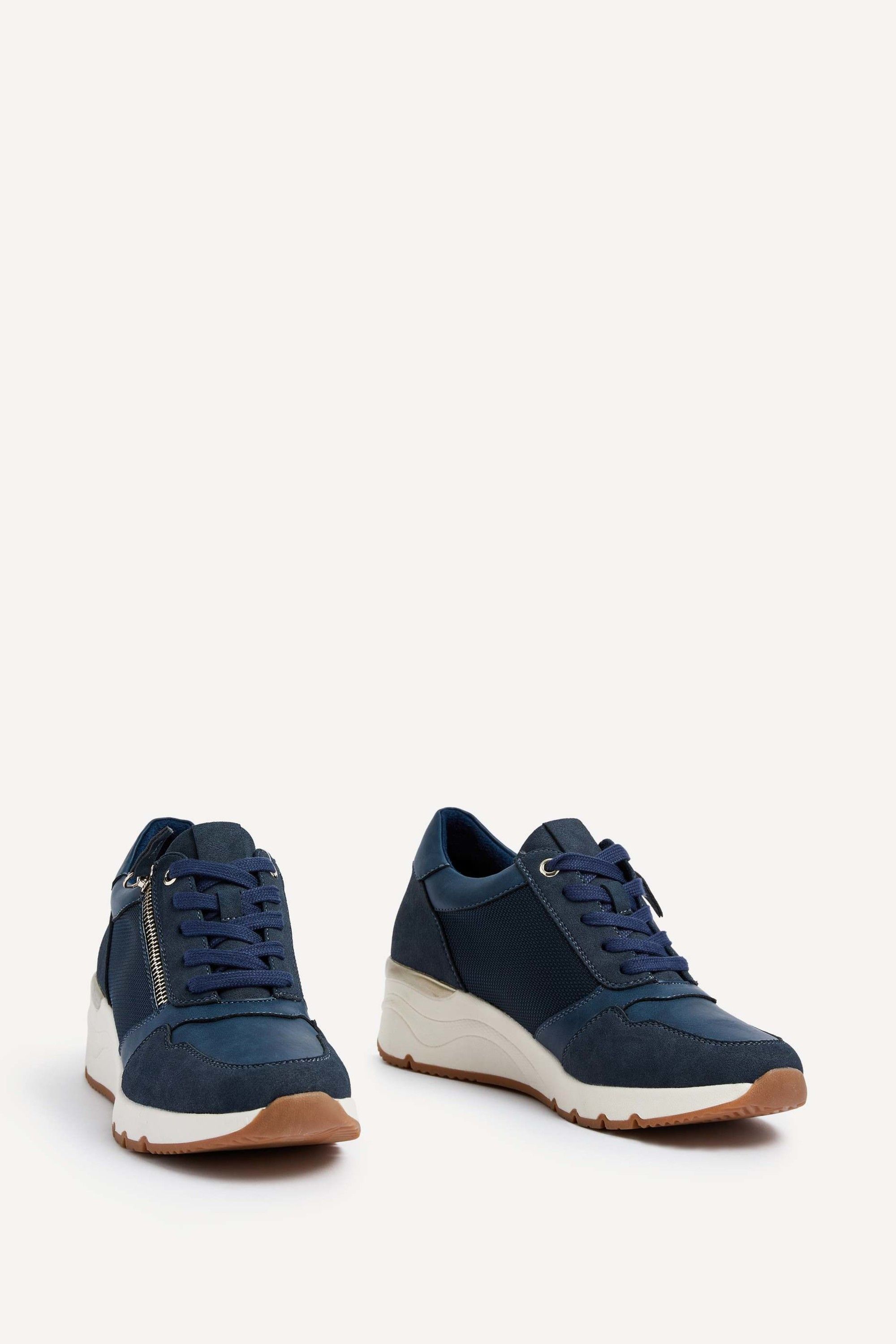 Linzi Luca Navy Wedge Trainer image 3