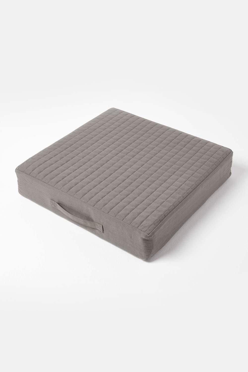 Homescapes Quilted Cotton Armchair Booster Cushion Cover image 4