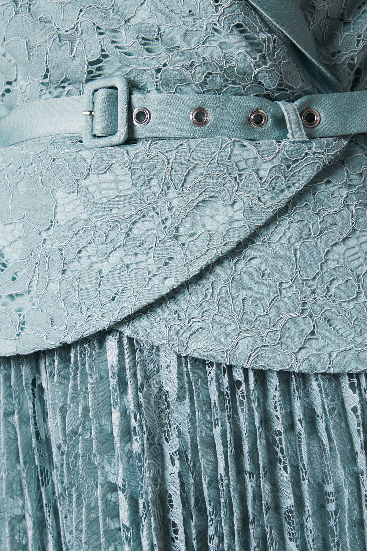 Coast Lace Midi Wrap Top Full Skirt Dress Powder Blue image 5