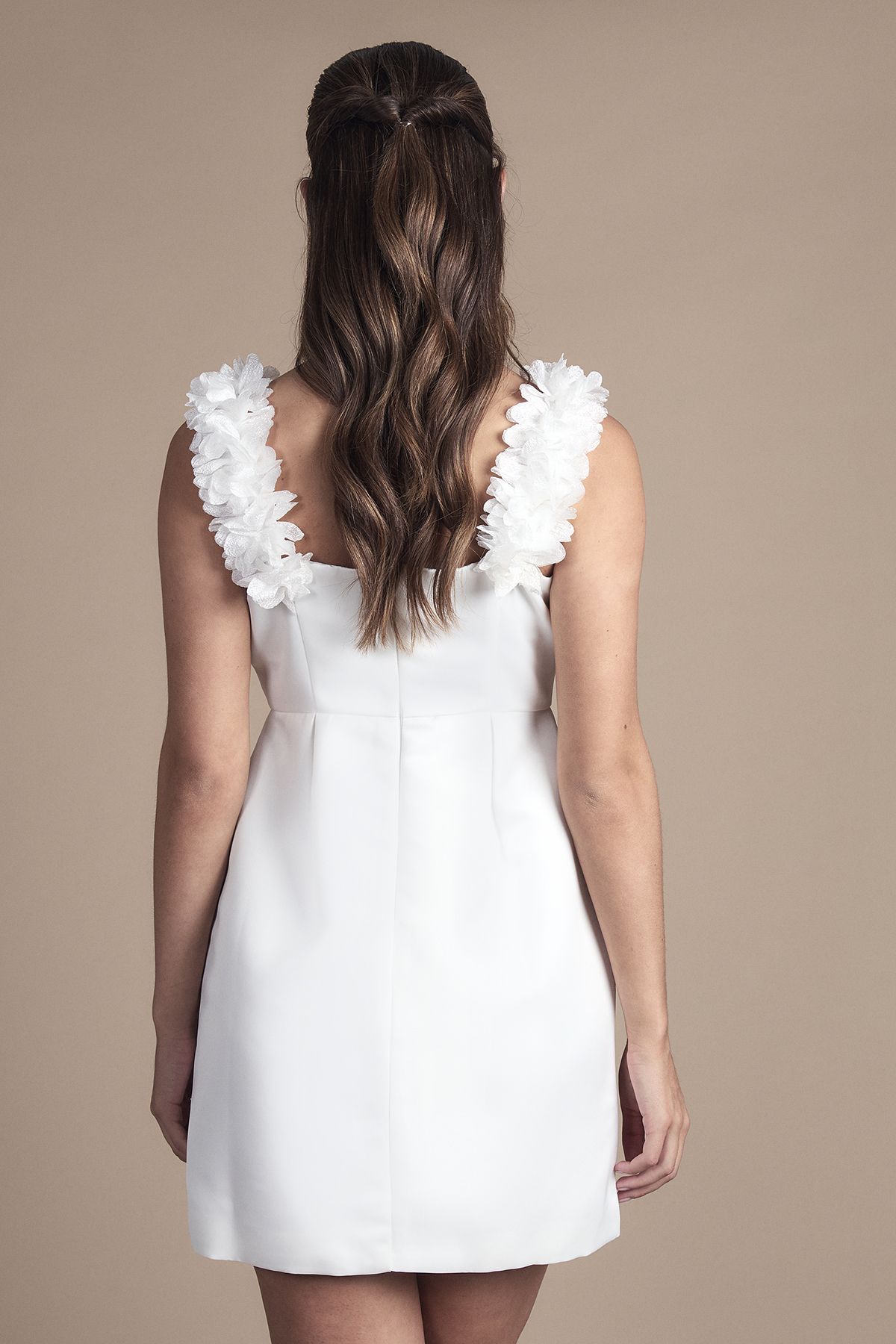 Coast 3d Floral Bardot Bridal Mini Dress Ivory image 3