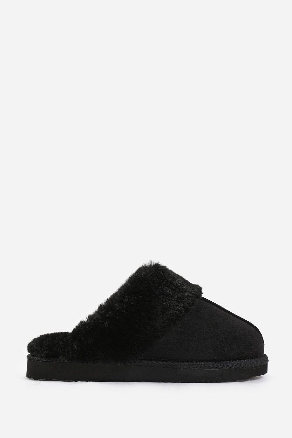 Where's That From 'Xandra' Suede Mule Slippers With Cosy Faux Fur Trim image 2