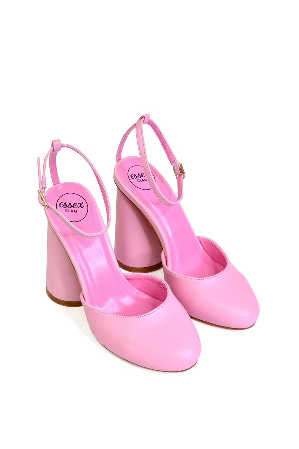 XY London 'Ekin' Ankle Strap Statement Cylinder Block Heel image 5