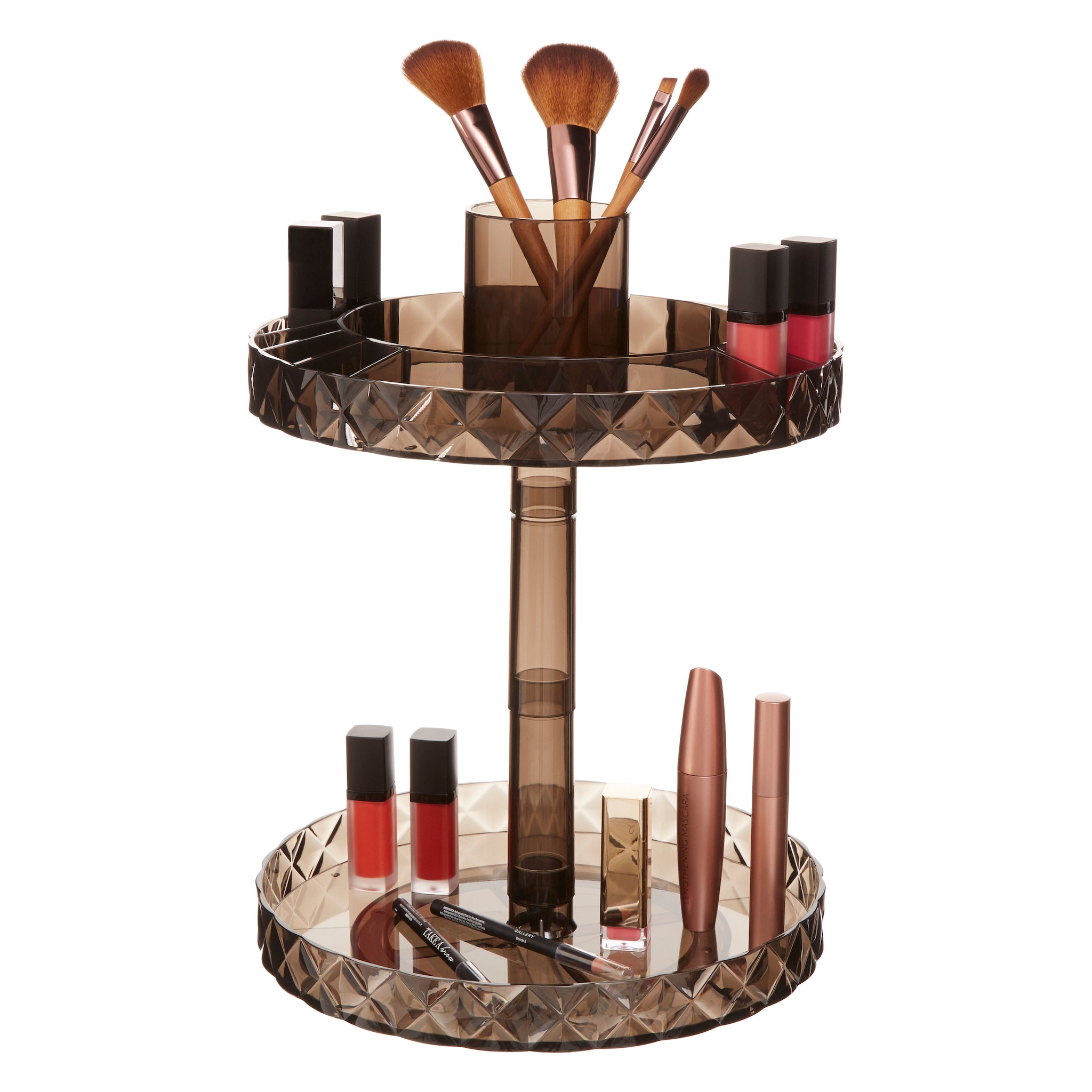 Orsina Beauty Two Tier Round Revolving Cosmetic Organiser image 1