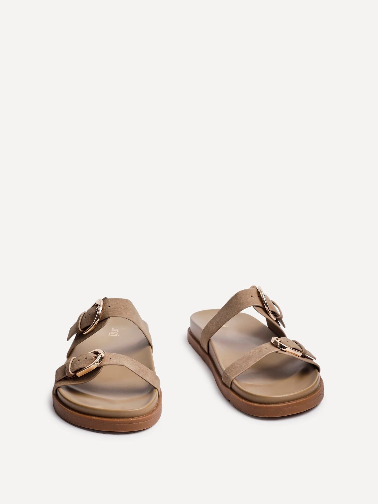 Linzi Miko Taupe Double Buckle Sandals image 3