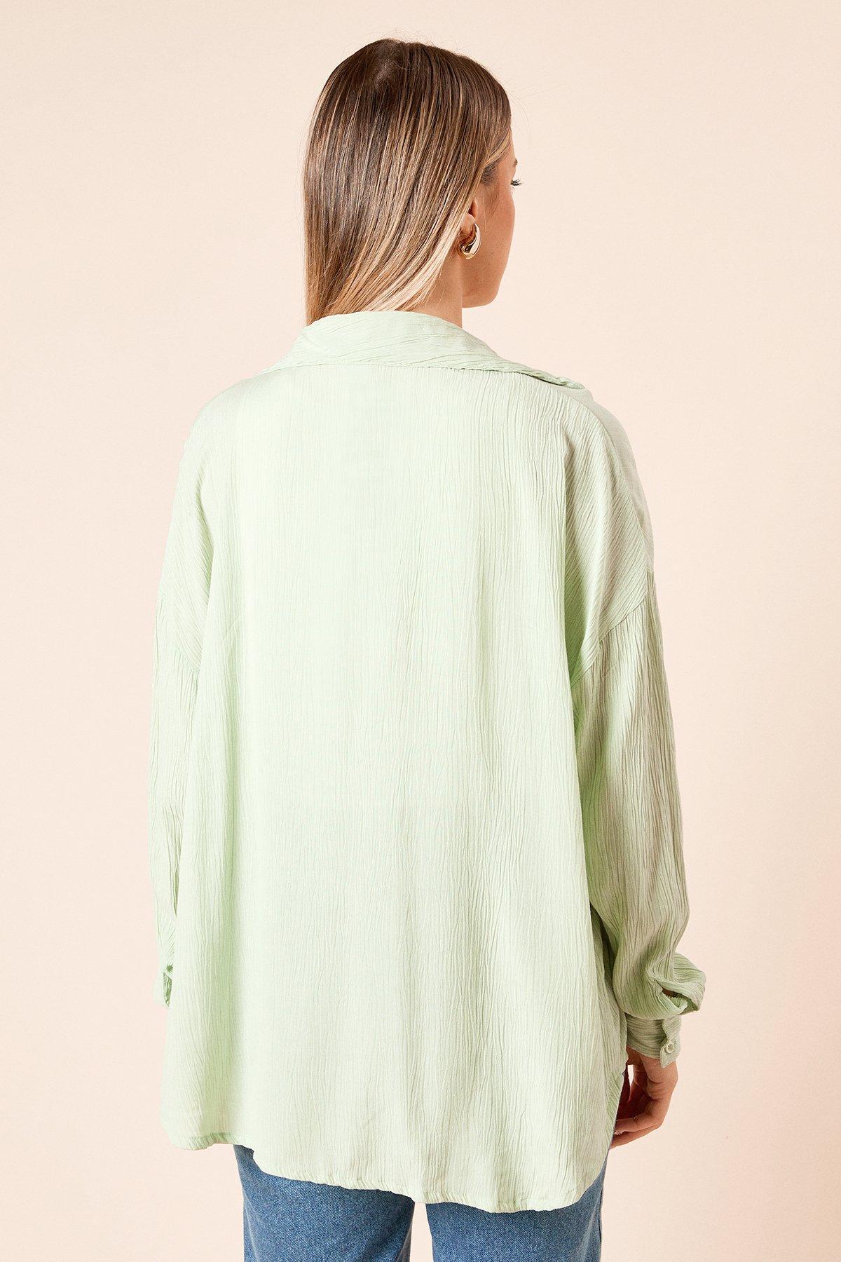 Dorothy Perkins Cheesecloth Shirt Green image 4