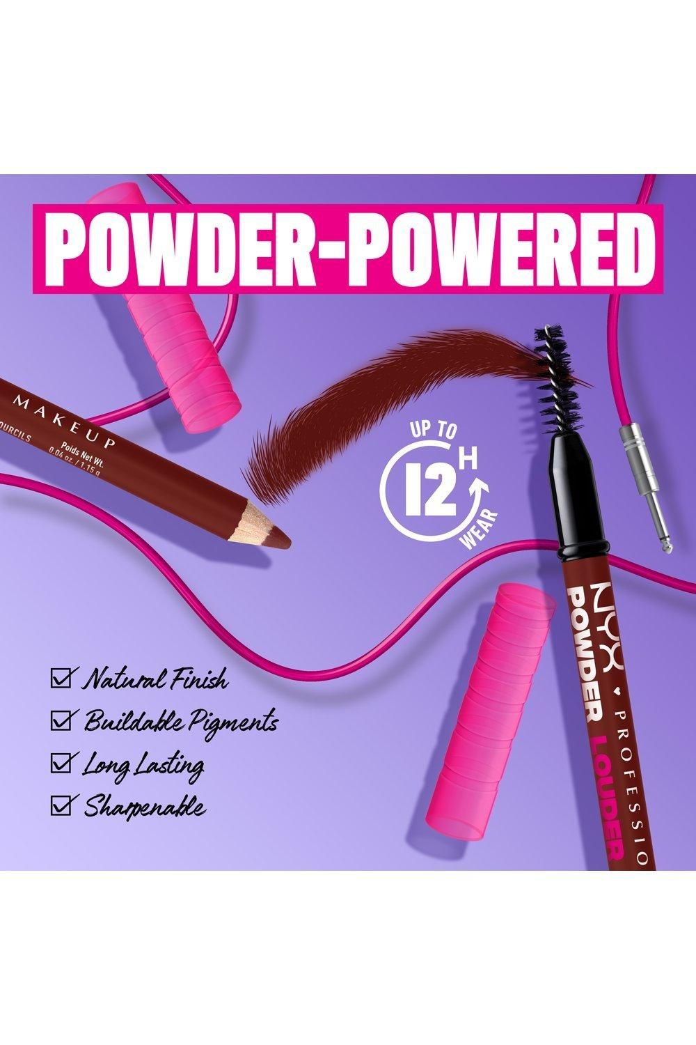 NYX Professional Makeup Powder Louder Brow Pencil 12HR Wear Buildable Micro-Fibres Black Cherry image 5