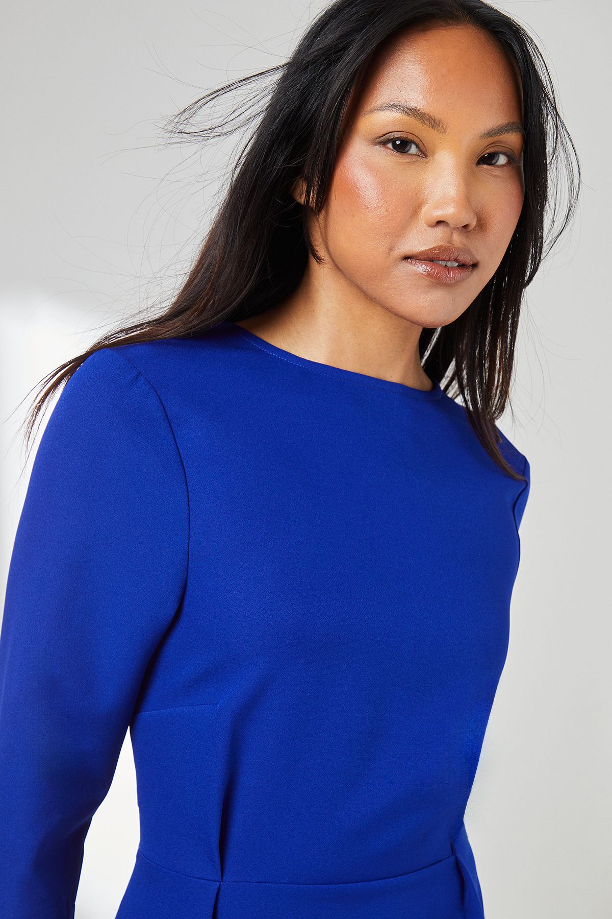 Principles Blue Seam Detail Midi Dress Cobalt image 4