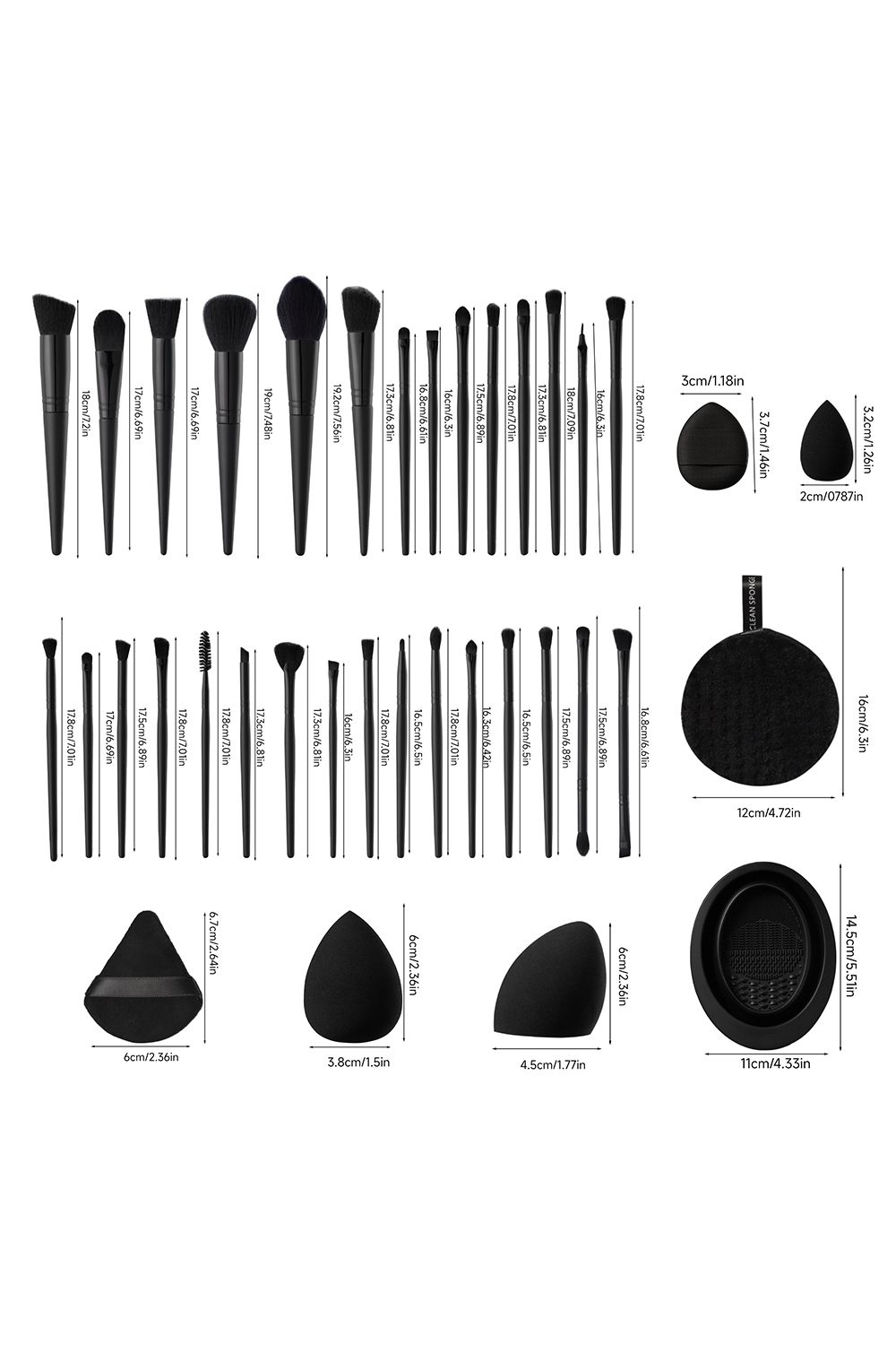 SHEONLY Professional Makeup Brush & Tool Set image 5