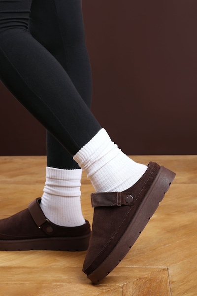 Where's That From 'Lumina' Cosy Adjustable Sling Back Faux-Suede Shoes