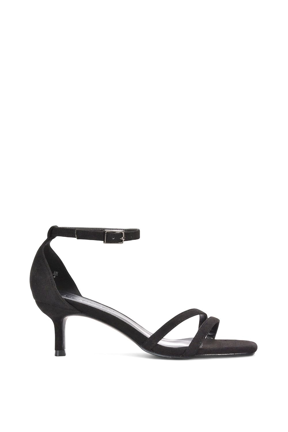 XY London 'Lea' Open Toe Strappy Low Kitten Heel Sandal Shoes image 1