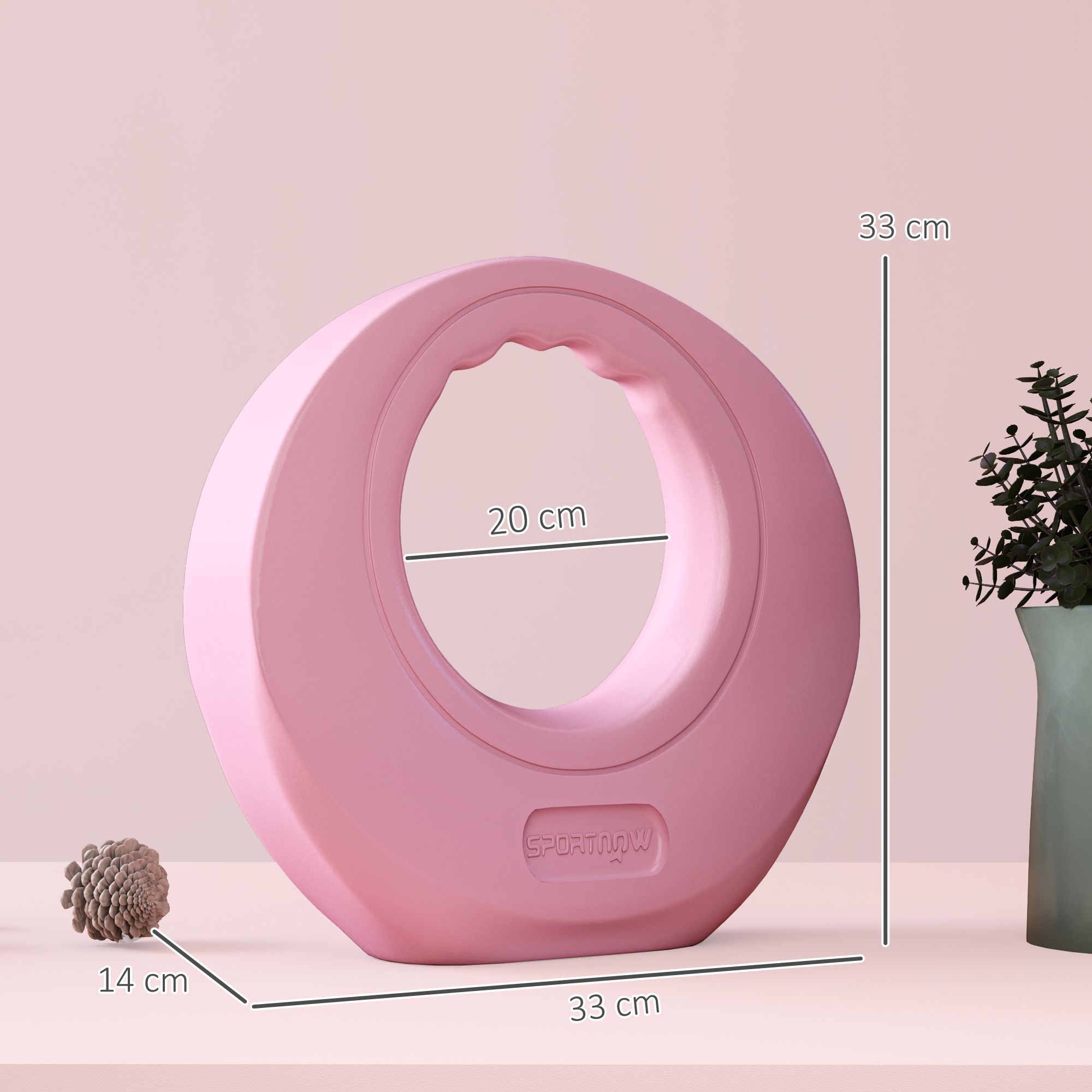 SPORTNOW 12kg Kettlebell for Weight Lifting, Strength Training, Pink image 3