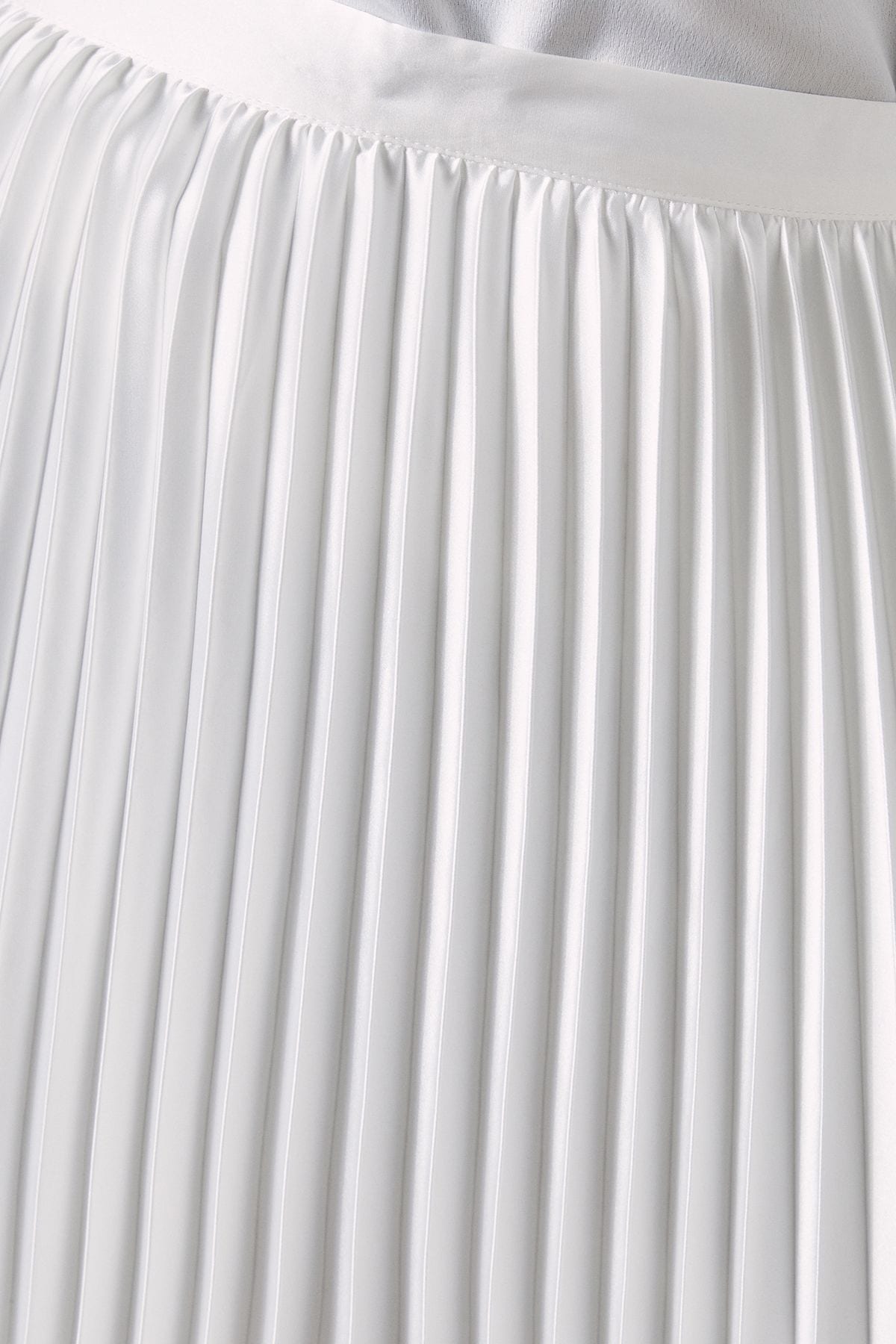Coast Pleated Satin Skirt Ivory image 5