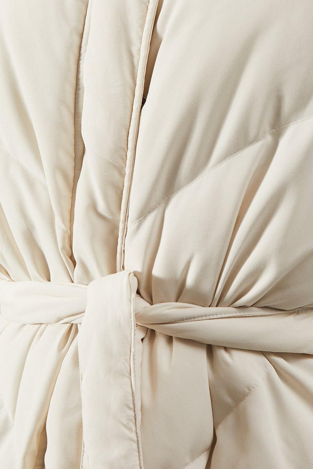 MissPap Longline Puffer Coat Cream image 5