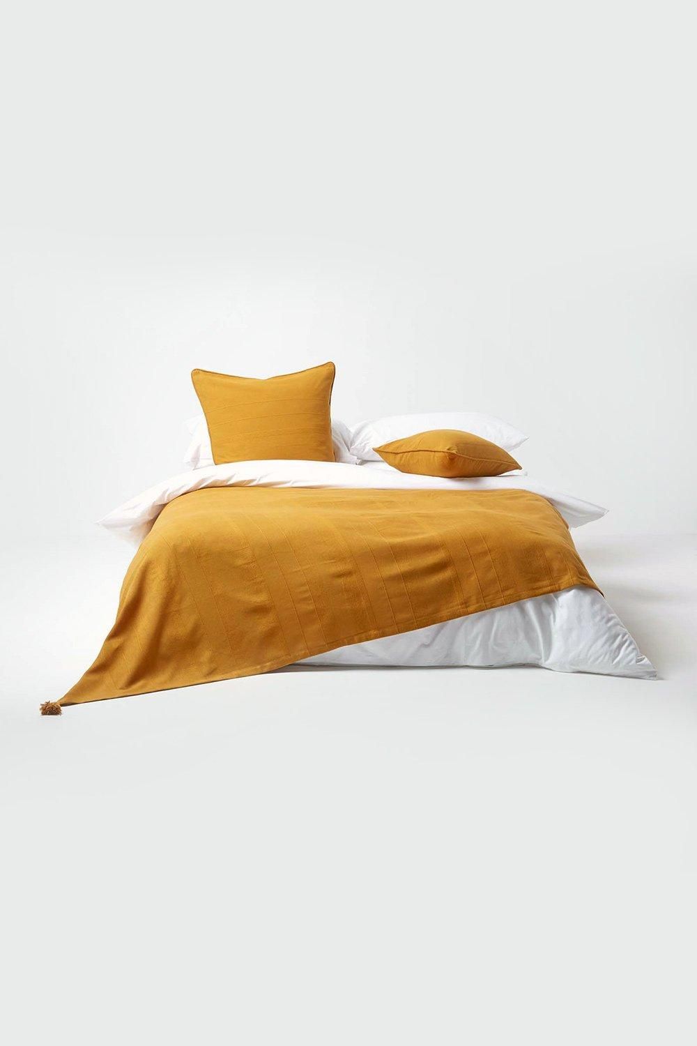 Homescapes Cotton Rajput Ribbed Throw image 3