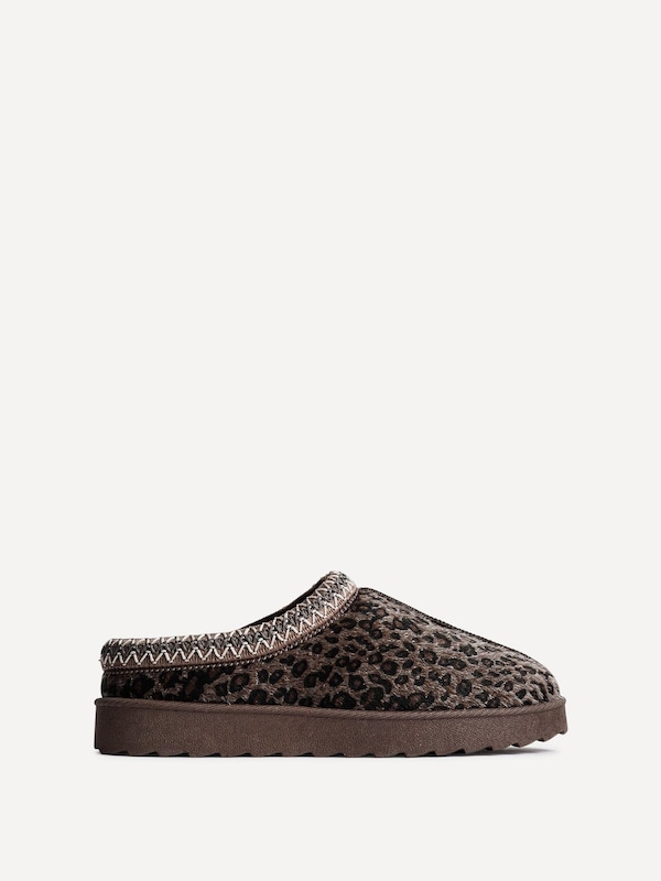 Linzi Tammy Leopard Print Slipper