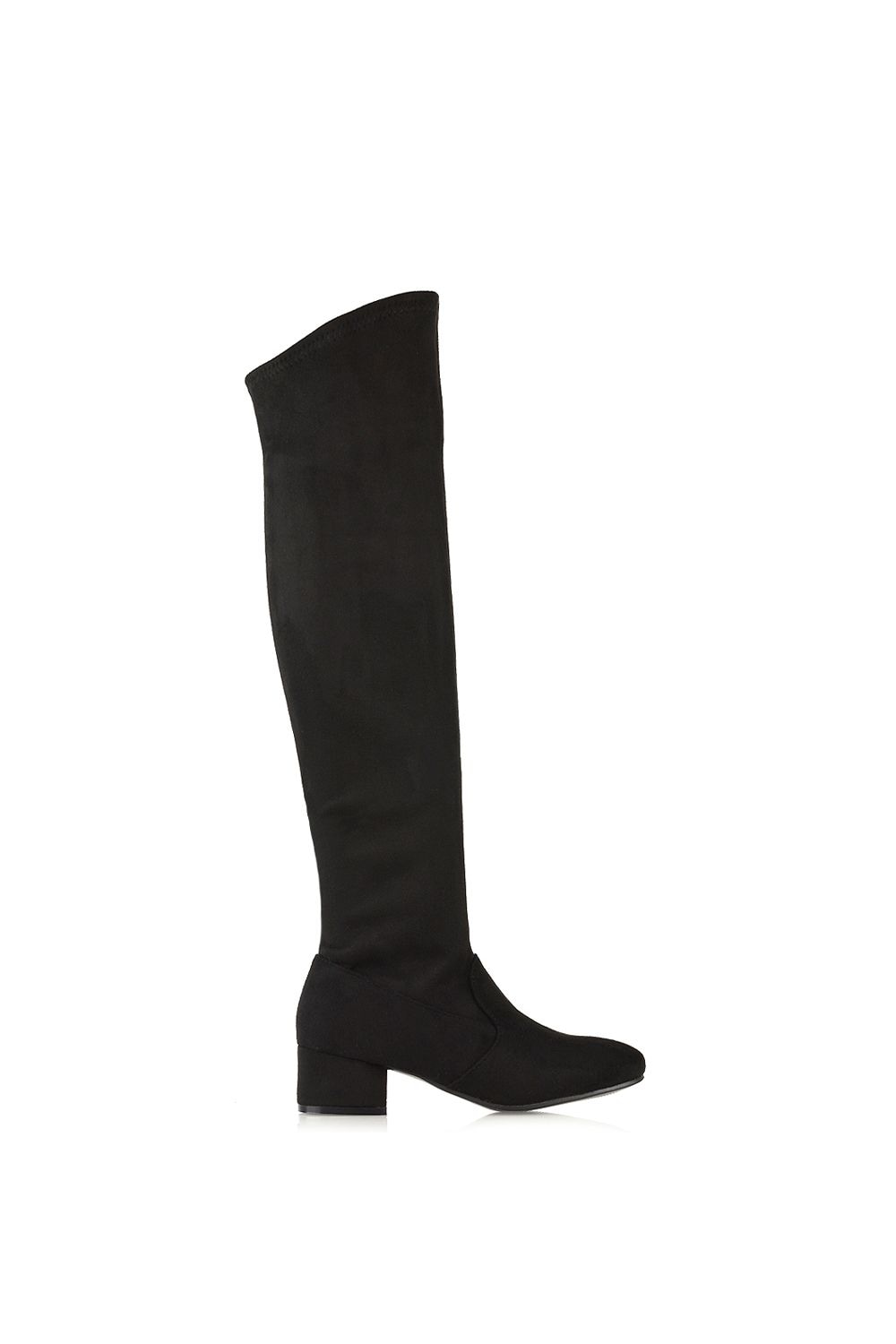 XY London 'June' Low Block Heel Knee High Boots image 1