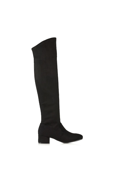XY London 'June' Low Block Heel Knee High Boots