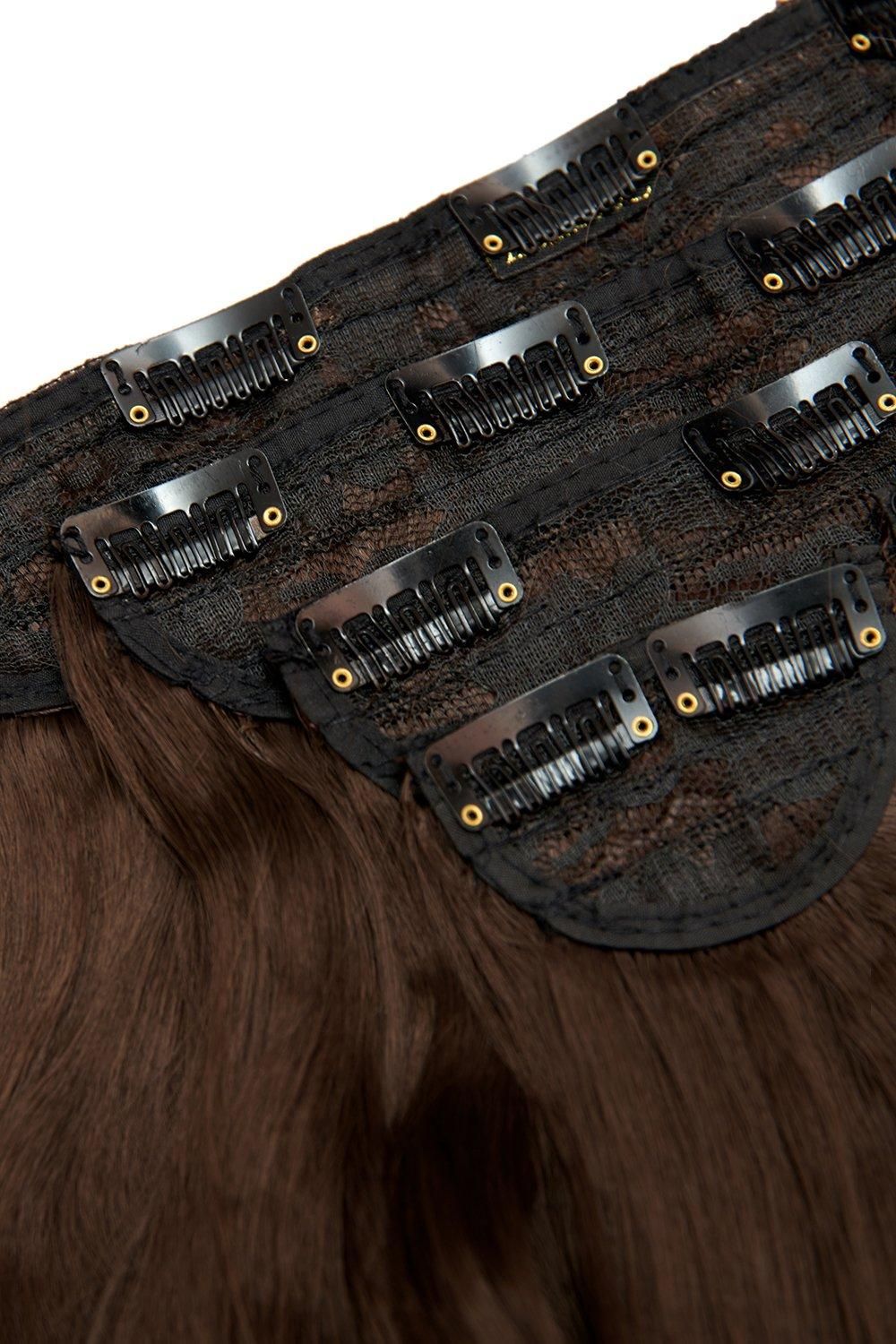 Lullabellz Super Thick 22" 5 Piece Curly Clip In Extensions Choc Brown image 2