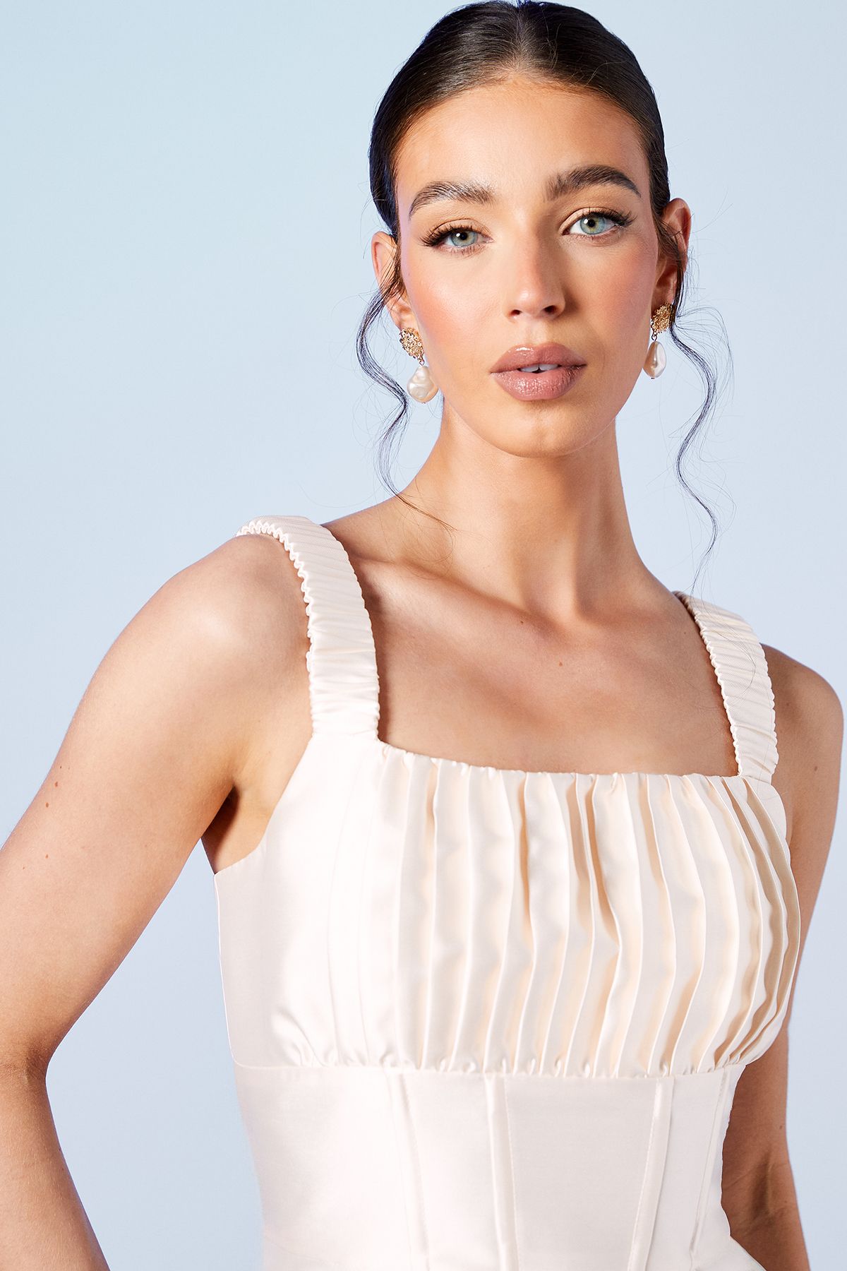 Coast Ruched Bodice Column Wedding Dress Ecru image 4