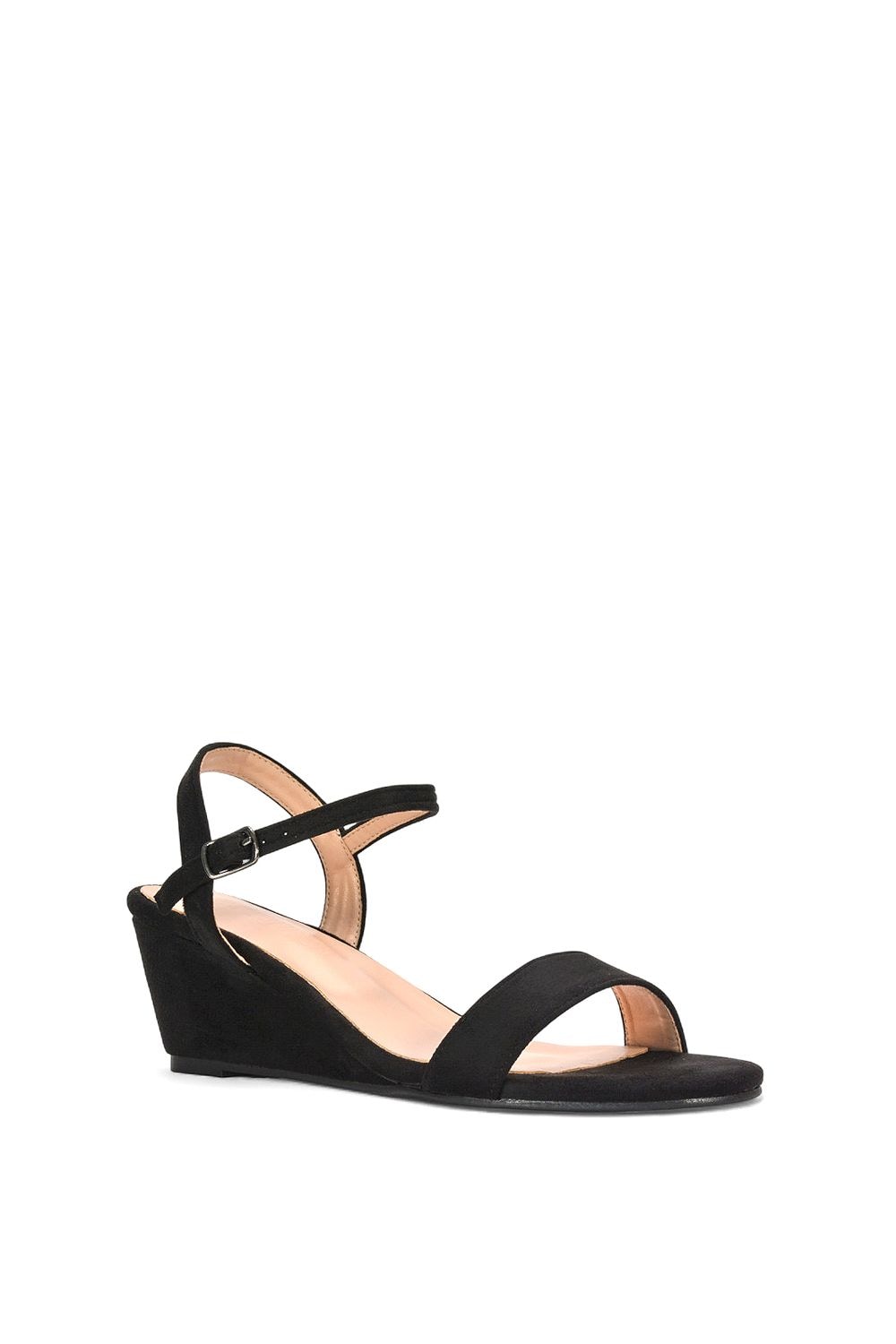 XY London 'Alissa' Open Toe Wedge Heel Sandals With Ankle Strap image 2