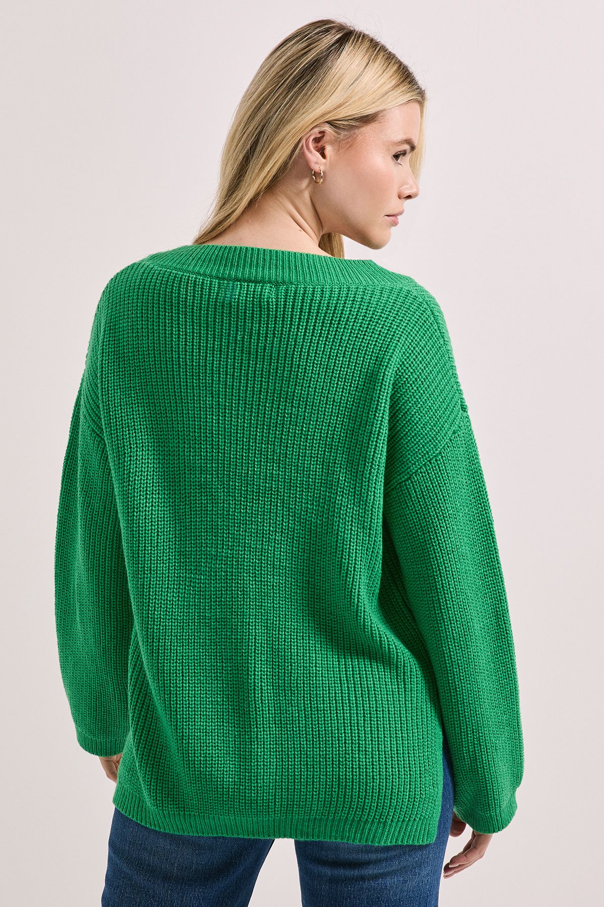 Dorothy Perkins V Neck Jumper Green image 3