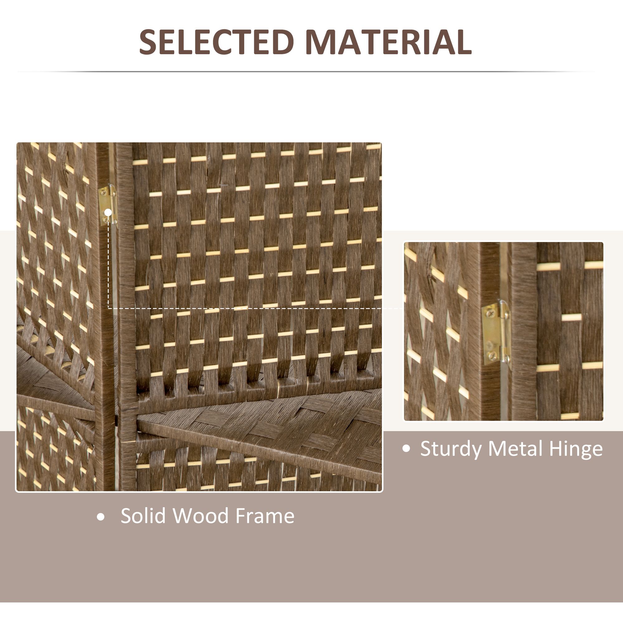 HOMCOM 4 Panel Folding Wall Divider Room with Shelves Privacy Screen Panels image 5