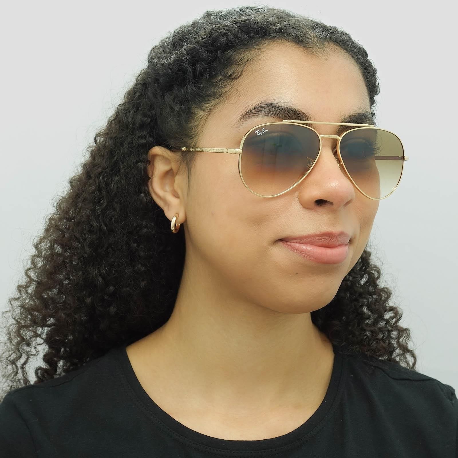 Ray-Ban Aviator Polished Gold Light Brown Gradient RB3625 New Aviator image 5