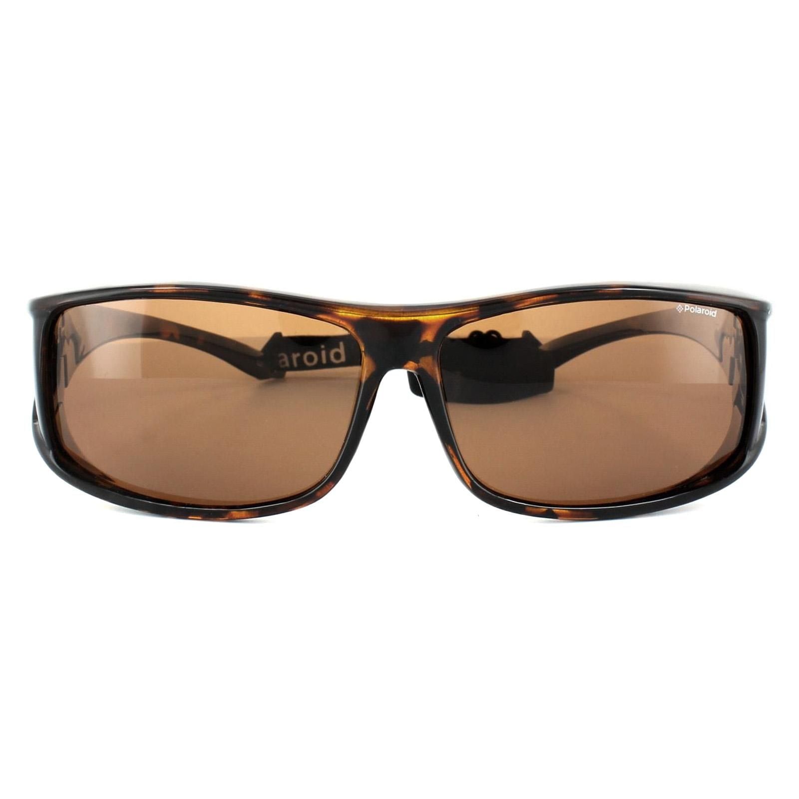 Polaroid Suncovers Wrap Havana Copper Polarized Sunglasses