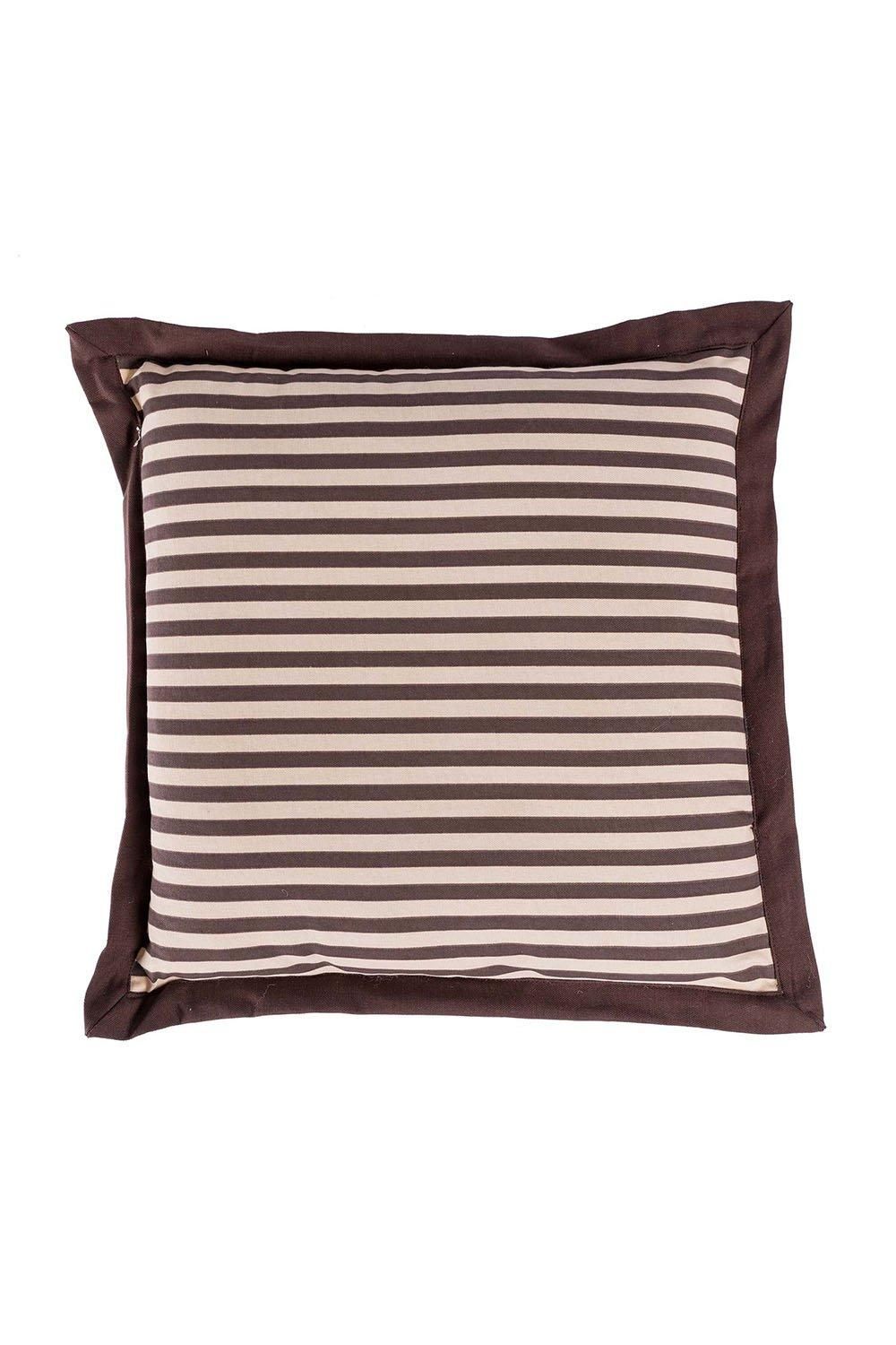 Homescapes Handmade Striped Seat Pad Soft Cotton Dining Chair Cushion image 1