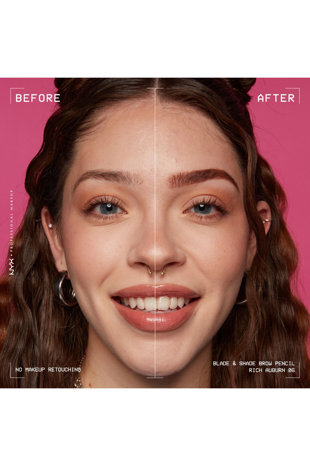 NYX Professional Makeup Blade & Shade, Nano Brow Mechanical Pencil 0.06g Rich Auburn image 4