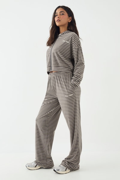 DSGN Studio DSGN Studio Soft Stripe Straight Leg Trouser Charcoal