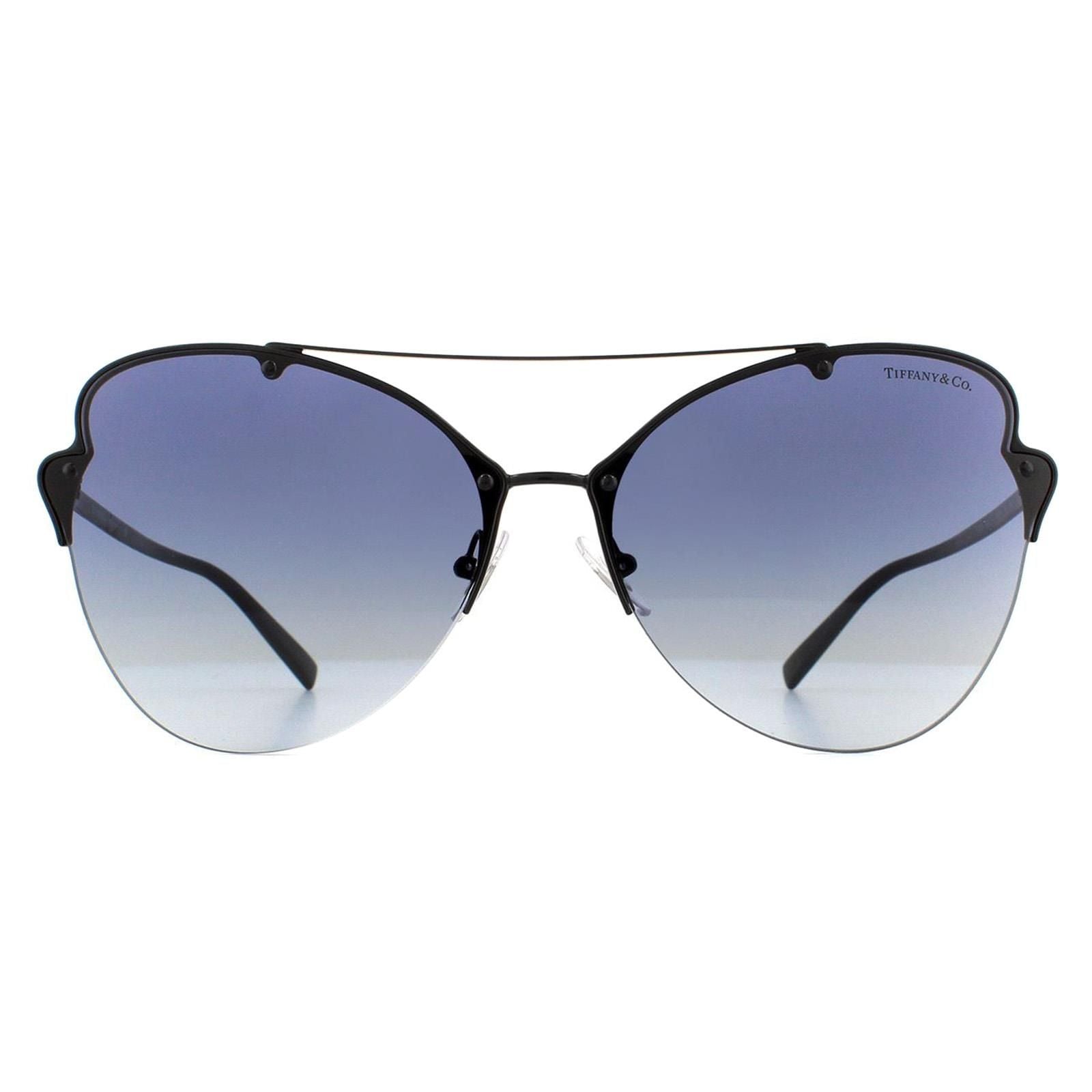 Tiffany Cat Eye Black Blue Gradient Sunglasses image 1