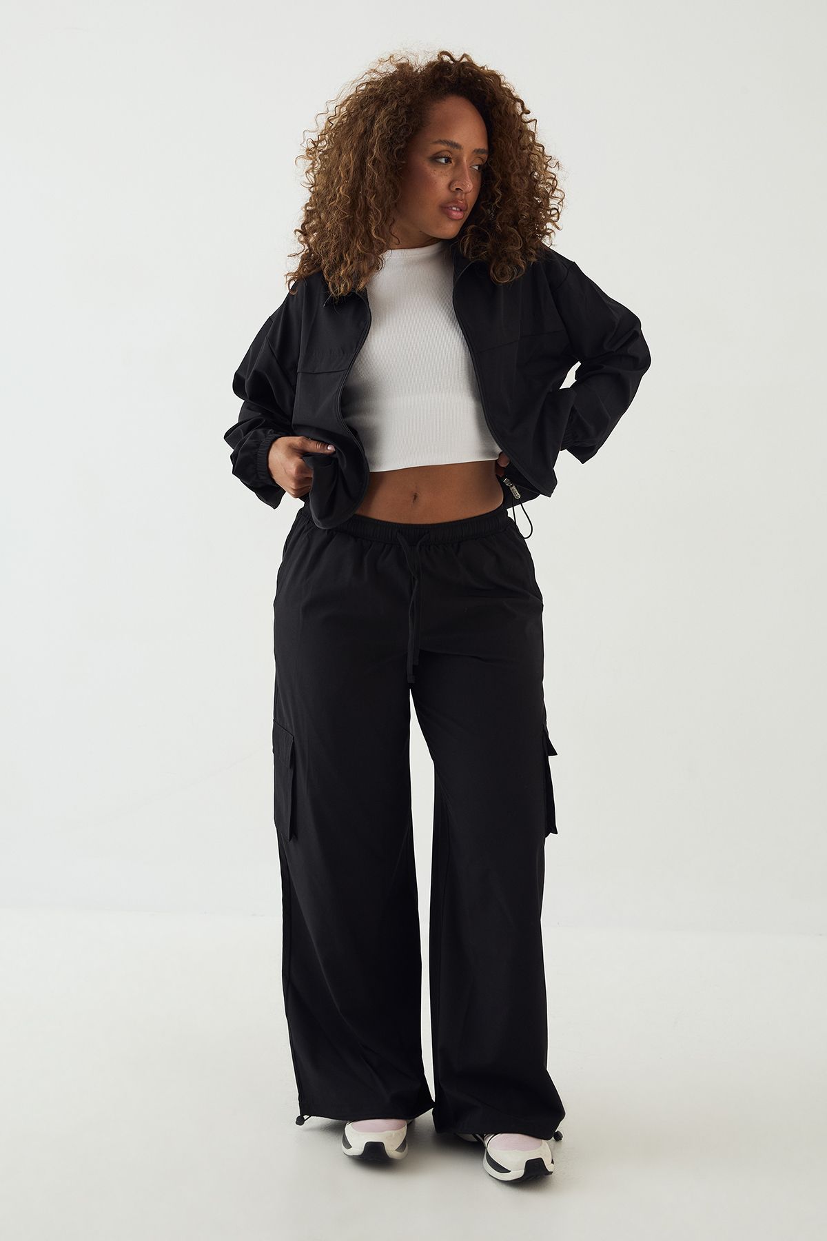 DSGN Studio DSGN Studio Wide Leg Cargo Trouser Black