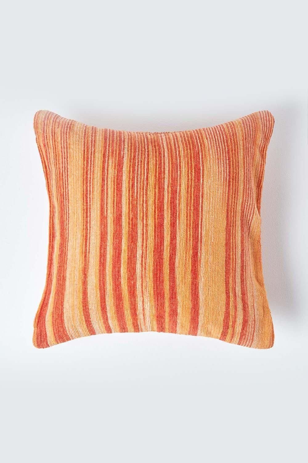 Homescapes Cotton Chenille Tie Dye Cushion Cover