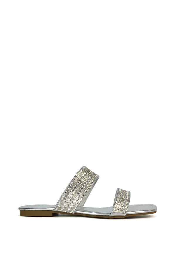 XY London 'Lucy' Slip On Flat Cork Slider Mules